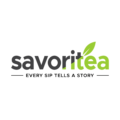 Savoritea business logo with the slogan "Every Sip Tells A Story," owned by Bapan Biswas and Rohit Upadhaya in Siliguri.