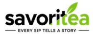 Official logo of Savoritea, the modern Siliguri tea house.