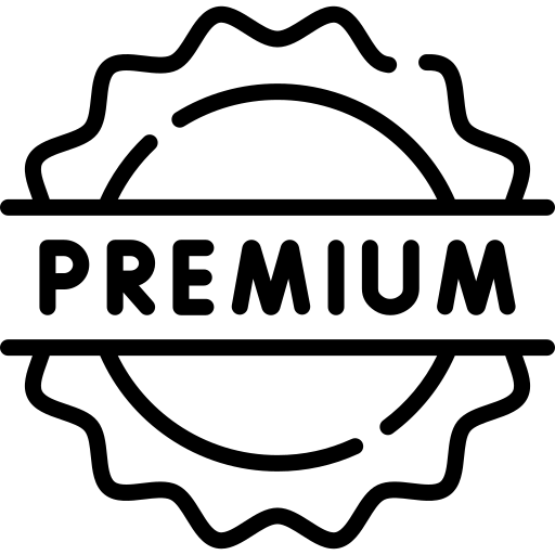 Line icon of a premium quality guarantee badge, representing Savoritea's accessible-premium tea selection