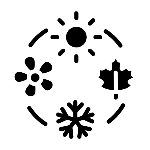 Icon showing a cycle of four seasons, representing year-round corporate tea gifting solutions.